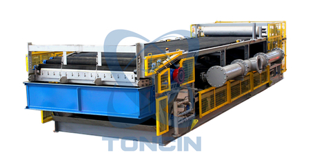 Planta de tratamiento de aguas residuales con filtro de correa de vacío de caucho DU horizontal sólido y líquido separado