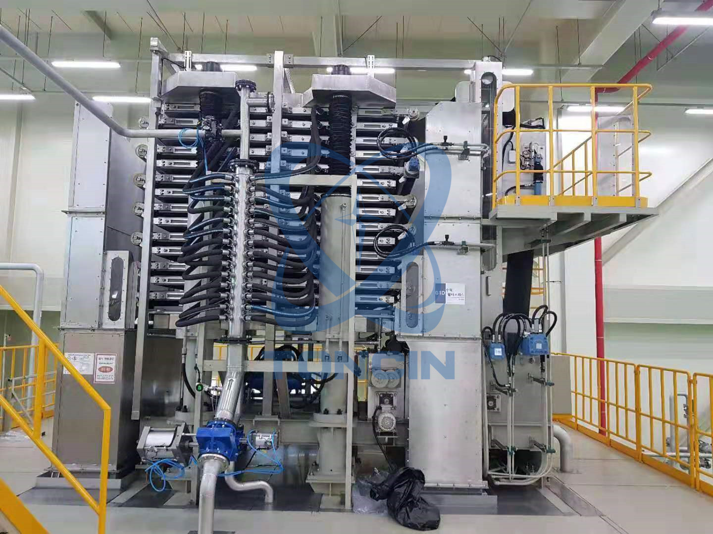 Prensa de filtro automático vertical Toncin Hvpf para la industria de baterías de litio