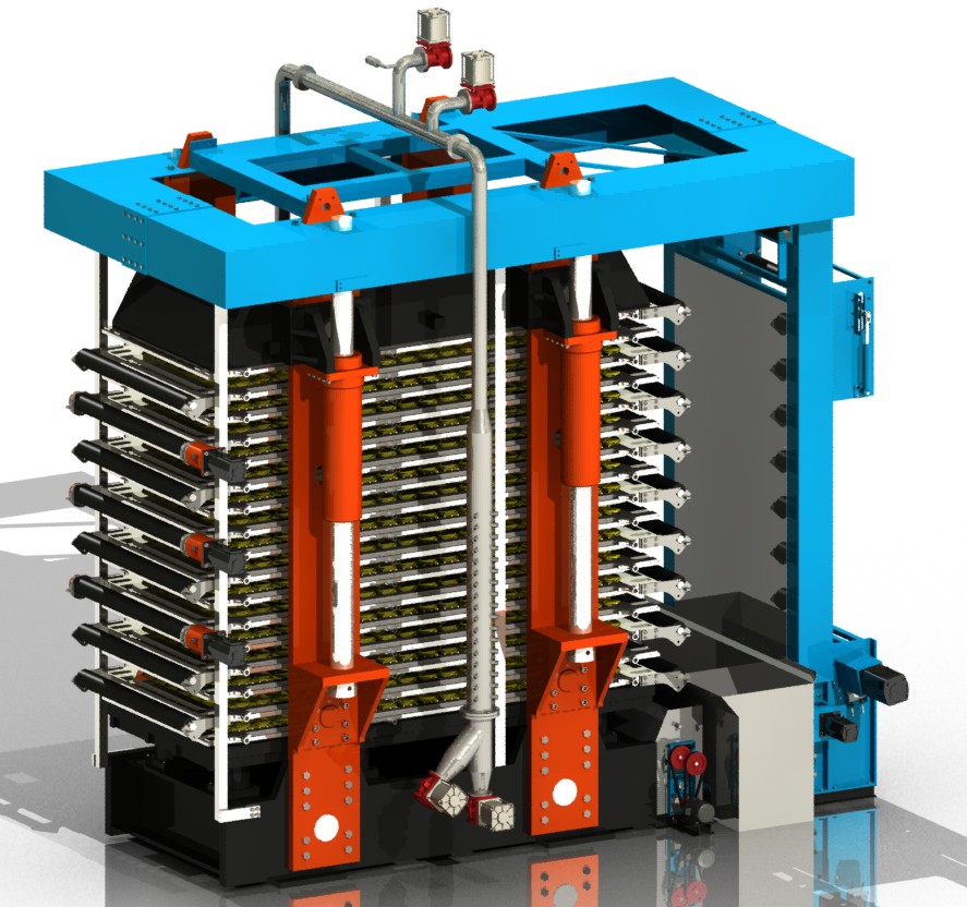 Prensa de filtro automático vertical Toncin Hvpf para la industria de baterías de litio