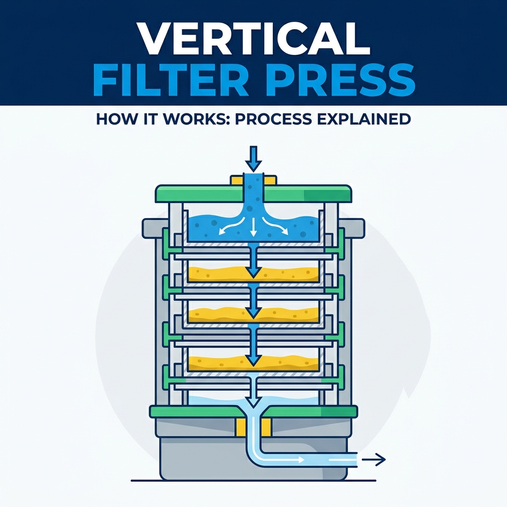 ¿Cómo funciona un filtro prensa vertical?