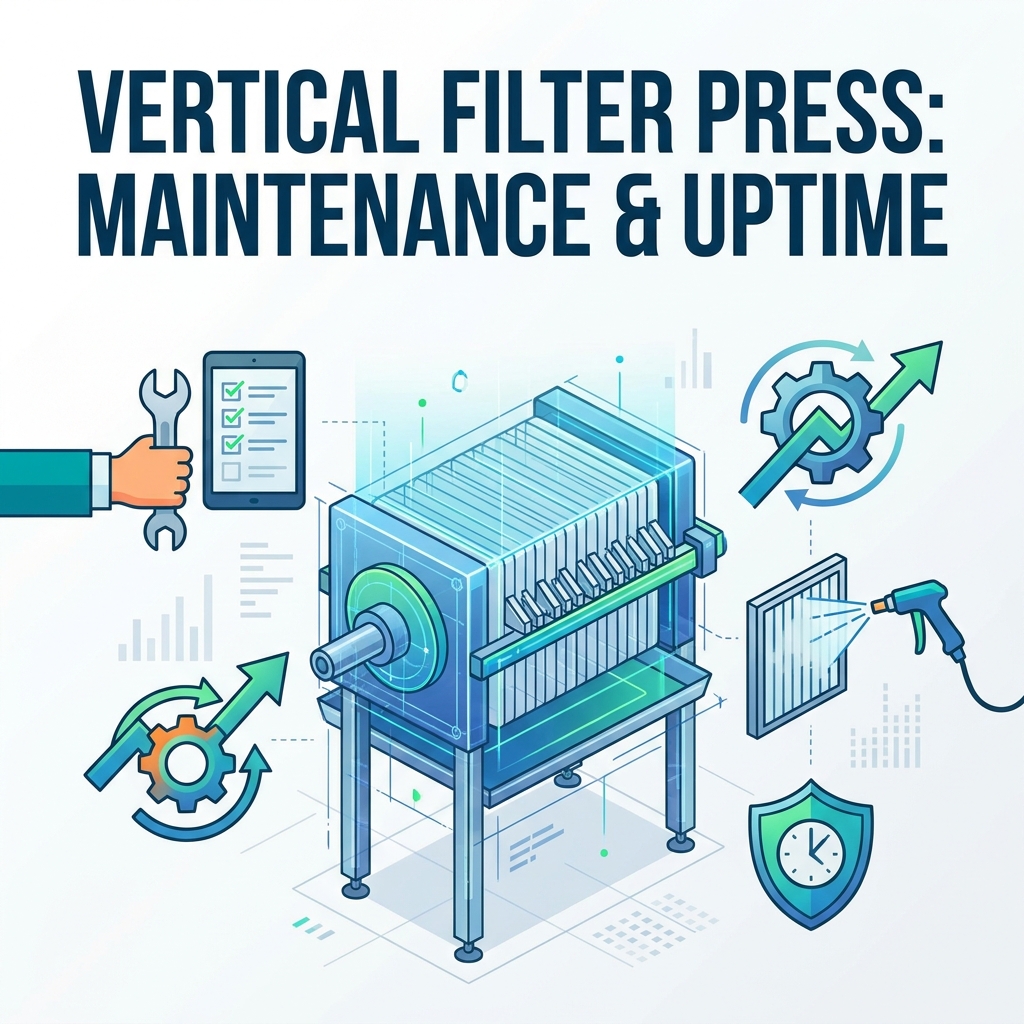 ¿Cómo mantener el filtro prensa vertical?